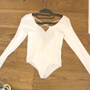 White Long Sleeved Bodysuit
